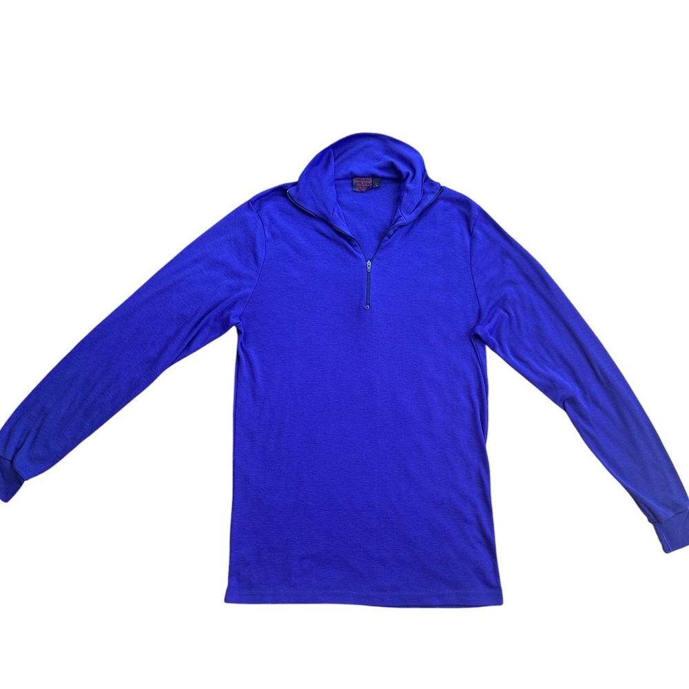 Patagonia Capilene Pullover Mens Large Blue‎ Vintage 1/4 Zip Base Layer USA Made